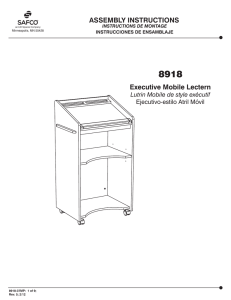 Executive Mobile Lectern ASSEMBLY INSTRUCTIONS