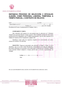 instancia proceso seleccion oficiales albañil contrato relevo
