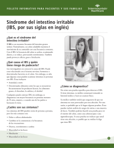 Síndrome del intestino irritable (IBS, por sus siglas en inglés) ¿Qué