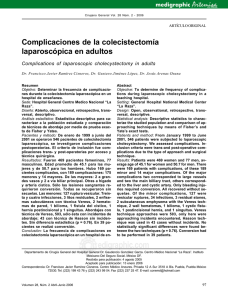 Complicaciones de la colecistectomía