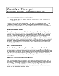 Transitional Kindergarten - La Mesa Spring Valley School
