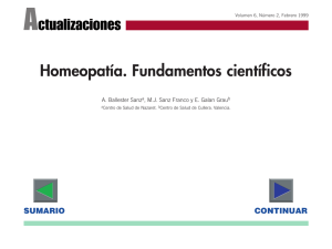 Homeopatía. Fundamentos científicos