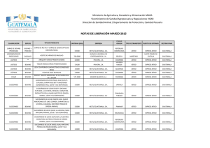 Marzo - Viceministerio de Sanidad Agropecuaria y Regulaciones