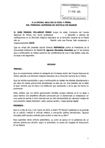 Denuncia Comisario J. M. Villarejo contra