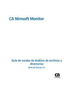 Guía de sondas de Análisis de archivos y directorios de CA Nimsoft