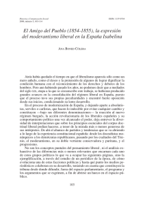 El Amigo del Pueblo (1854-1855), la expresión del moderantismo