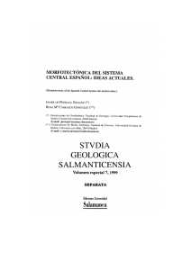 morfotectónñica del sistema central espanol: ideas actuales.