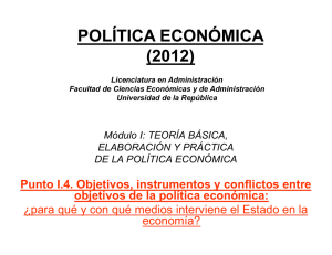 política económica - FCEA - Facultad de Ciencias Económicas y de