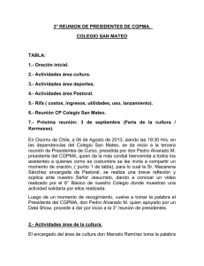 3° REUNION DE PRESIDENTES DE CGPMA. COLEGIO SAN