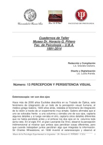 Número 13: Percepción y Persistencia Visual