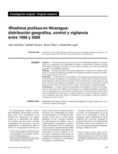Rhodnius prolixus en Nicaragua: distribución geográfica, control y