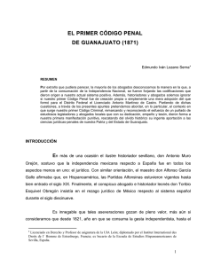 El primer Código Penal de Guanajuato