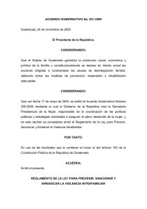 Reglamento de la ley para prevenir sancionar y erradicar la