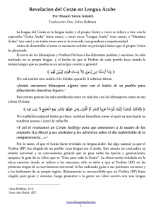 Revelación del Corán en Lengua Árabe - Las