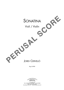 Cervelló Sonatina violin solo