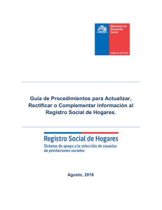 Manual del procedimientos del Registro Social de Hogares