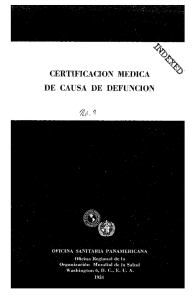 CERTIFICACION MEDICA DE CAUSA DE DEFUNCION