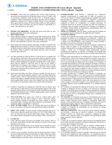 TERMS AND CONDITIONS OF SALE (Brazil - Spanish)