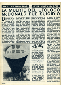 La muerte del ufólogo McDonald fue suicidio