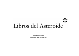 Proyecto traducción: Libros del Asteroide