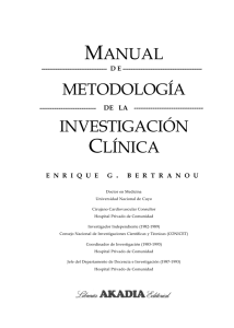 MANUAL METODOLOGÍA INVESTIGACIÓN CLÍNICA