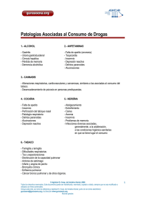 Patologías Asociadas al Consumo de Drogas