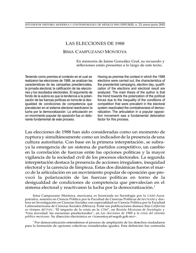 Las Elecciones De 1988 E journal