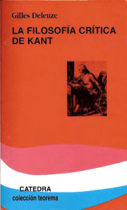 Filosofía crítica de Kant