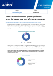 KPMG: Robo de activos y corrupción son actos de fraude que más