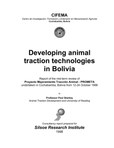Starkey P, 1998. Developing animal traction technologies in Bolivia