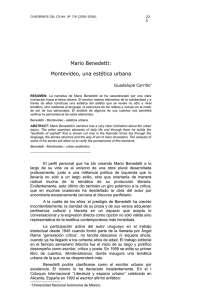 Mario Benedetti: Montevideo, una estética urbana