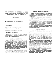 el gobierno prom`ulga la ley que regula el derecho de es tabilidad