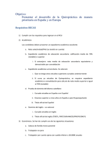 Objetivo: Fomentar el desarrollo de la Quiropráctica de manera