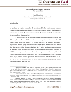 Rasgos modernos en el cuento paname&ntilde;o: Tres generaciones