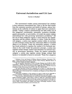 Universal Jurisdiction and US Law