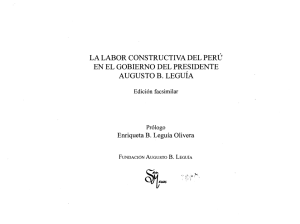 la labor constructiva del perú en el gobierno del presidente