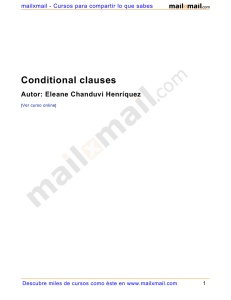 Conditional clauses