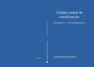 Unidad central de esterilización - Ministerio de Sanidad, Servicios