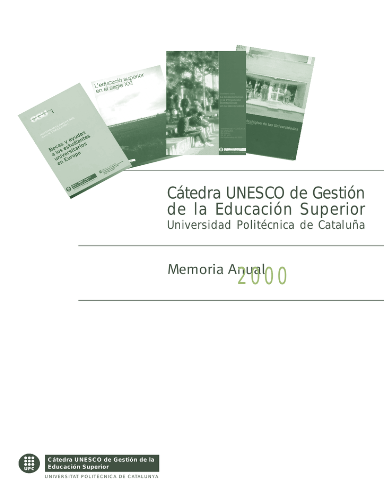 Cátedra Unesco De Gestión De La Educación Superior