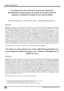 Prevalencia de estrés laboral en el personal asistencial