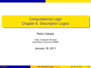 Computational Logic Chapter 6. Description Logics