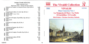 Page 1 The Vivaldi Collection @l VIVALDI 8.553101 Flute