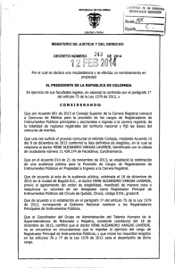 decreto 243 del 12 de febrero de 2014