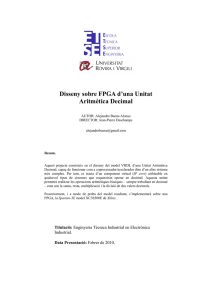 Disseny sobre FPGA d`una Unitat Aritmètica Decimal
