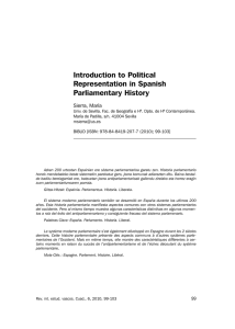 Introduction to Political Representation in Spanish Parliamentary
