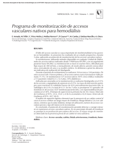 Programa de monitorización de accesos vasculares