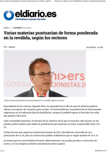 Varias materias puntuar\355an de forma ponderada en la