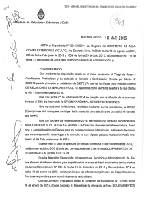 misterio de Relaciones Exteriores y Culto