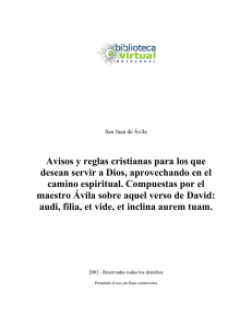 Avisos y reglas cristianas para los que desean servir a Dios