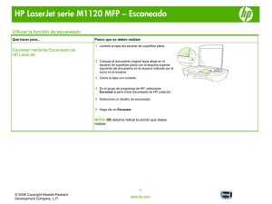 HP LaserJet serie M1120 MFP – Escaneado